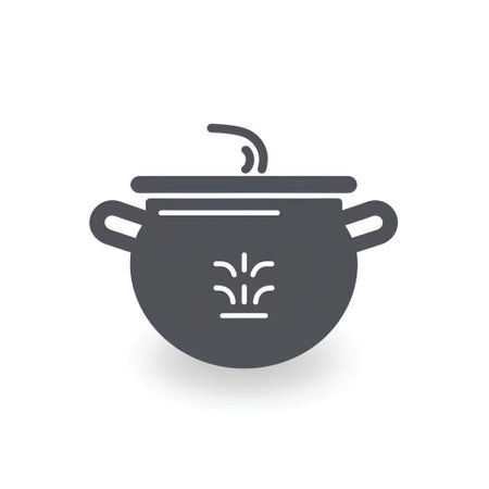 Cauldron icon. Cooking utensil symbol. Vector illustration.の素材