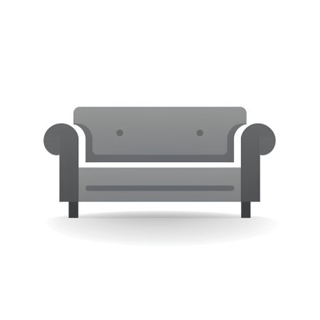 Sofa icon. Furniture symbol. Flat vector illustration.の素材