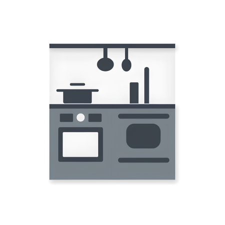 Kitchen icon on white background. Vector illustration. Eps 10.の素材