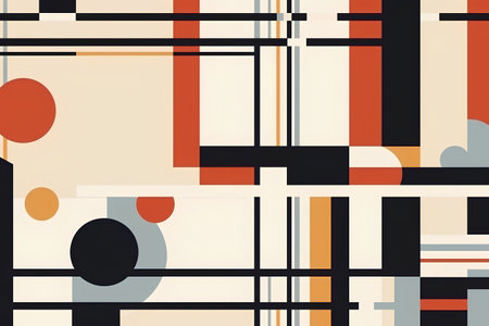 Seamless background pattern. Geometric abstract pattern in retro style.の素材