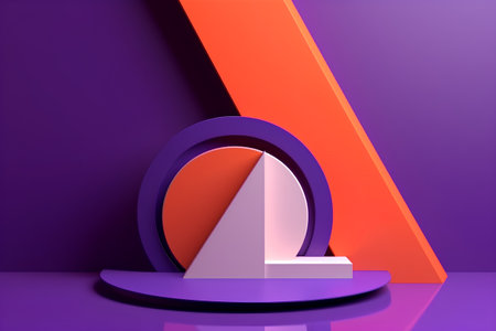 3d abstract background. Minimal geometrical design. 3d renderの素材