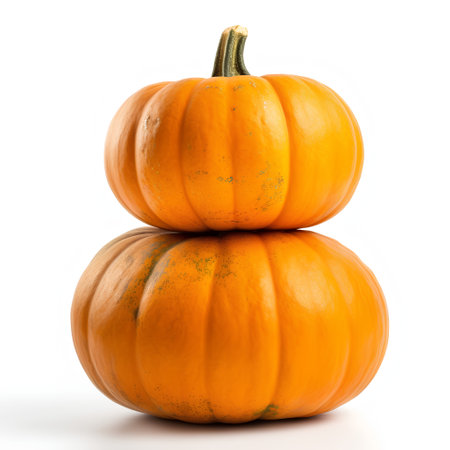 Pumpkin isolated on white background. Clipping path included.の素材