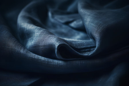 Background texture, pattern. The fabric is dark blue. tissue, textile, cloth, fabric, material, textureの素材