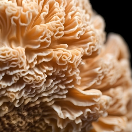 Macro image of edible mushrooms - Pleurotus ostreatusの素材