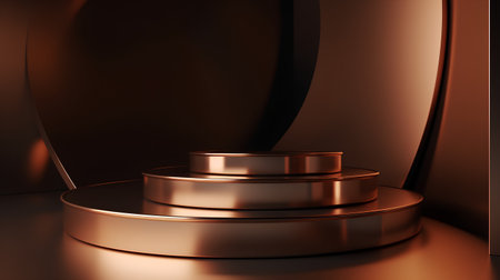 Abstract scene podium mockup. Award ceremony concept. 3d renderの素材