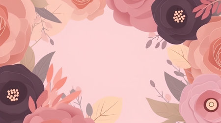 Floral background with place for text. Vector illustration. EPS10の素材