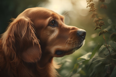 Cocker Spaniel dog portrait in the nature. Close-up.の素材