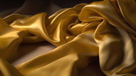 Gold satin texture background. tissue, textile, cloth, fabric, material, texture. photo studioの素材