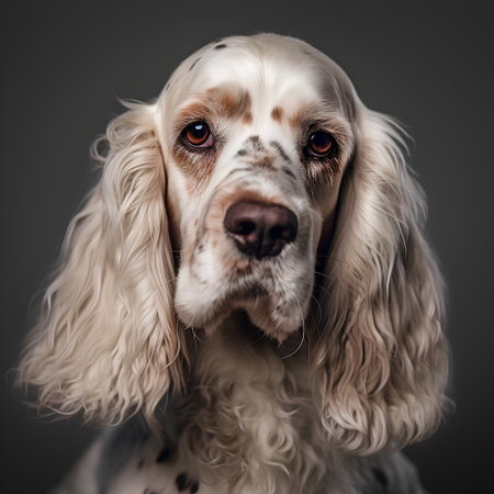 Portrait of a Cocker Spaniel dog, studio shot.の素材