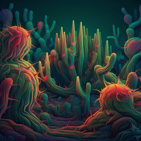 Colorful abstract background with corals and algae. Vector illustration.の素材