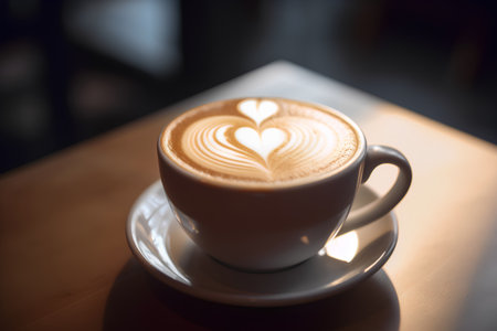 Coffee cup in coffee shop - vintage effect style pictures.の素材
