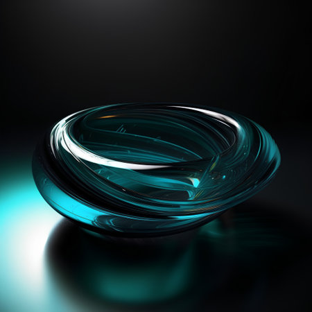 3d illustration of abstract geometric composition,digital art works. 3d rendering.の素材