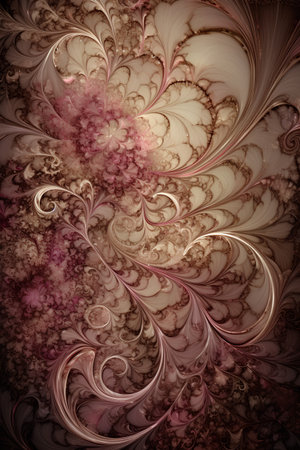 Abstract fractal. Fractal art background for creative design. Decoration for wallpaper, desktop, poster, cover booklet. Print for clothes, t-shirt. Creative illustration for designの素材