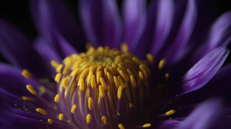 Purple flower close-up macro photography, shallow depth of fieldの素材