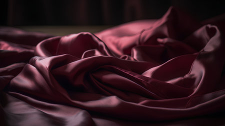 Red satin luxury cloth texture can use as background. In Sepia toned. Retro styleの素材