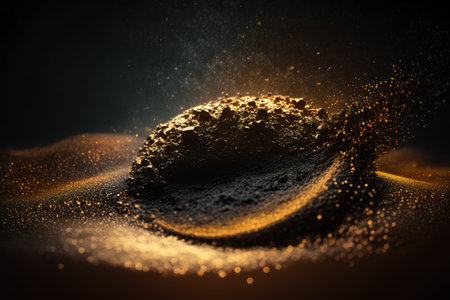 3d rendering of virus in dark space. Abstract virus background.の素材