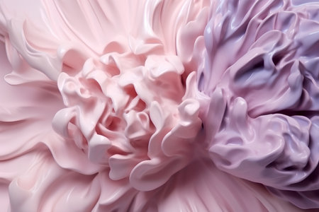 Abstract background of pink and purple crepe fabric. 3d renderingの素材