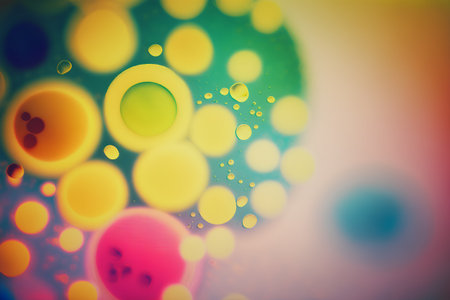 abstract background with bokeh defocused lights and colorful circlesの素材