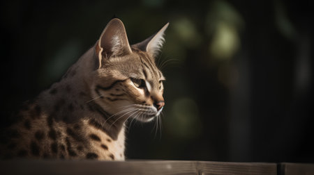 Portrait of a bengal cat (Felis catus)の素材