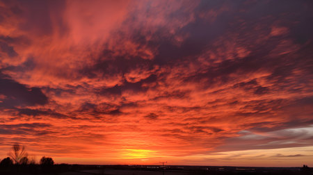 beautiful sunset in the sky over the city, beautiful photo digital pictureの素材