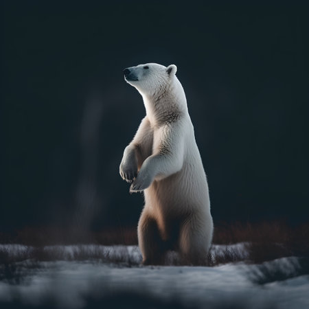 Polar bear (Ursus maritimus) on the snowの素材