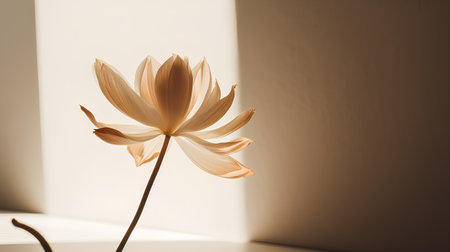 Beautiful lotus flower on a white background. 3d renderの素材