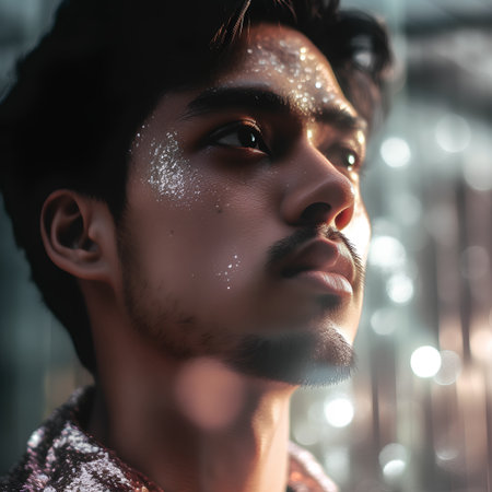 Portrait of a handsome young man. Fashion shot. Men's beauty.の素材