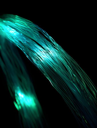 Fiber optics background. Close-up of a fractal.の素材