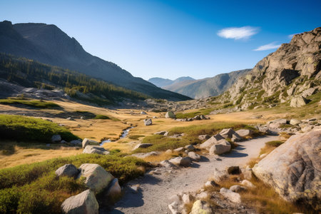 Beautiful mountain landscape in Tatra National Park, Poland, Europe.の素材