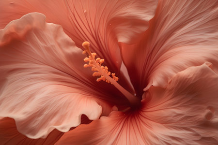 Hibiscus flower close-up. Floral background.の素材