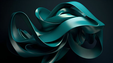 Abstract 3d rendering of wavy surface. Futuristic background design.の素材