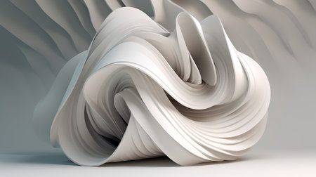 Abstract wavy background. 3d rendering, 3d illustration.の素材