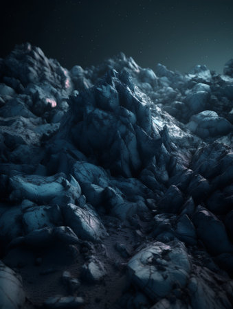 Fantasy alien planet. 3D illustration. Elements of this image furnished by NASAの素材
