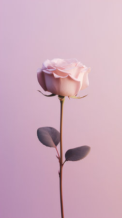 Pink rose on a pink background. 3d rendering, 3d illustration.の素材