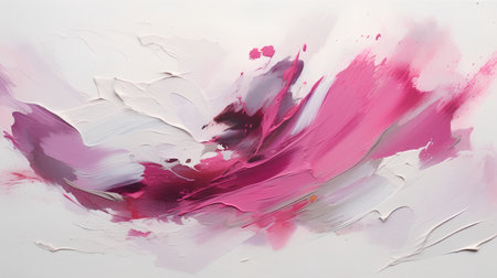 Abstract acrylic paint background in pink and white colors. Fragment of artworkの素材