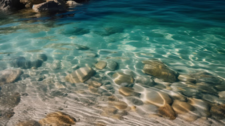 Beautiful seascape with rocks and clear blue water, Sardiniaの素材