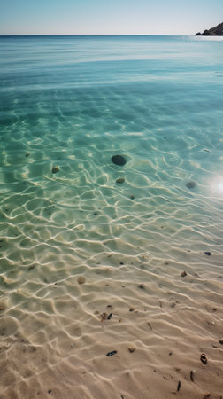 beach and tropical sea in sardinia italy europeの素材
