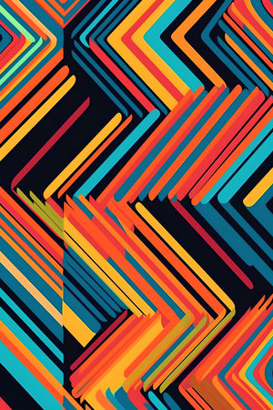 Seamless pattern with colorful diagonal stripes. Vector abstract background.の素材
