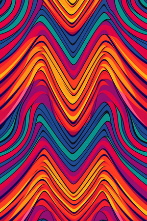 Seamless background pattern. Abstract wavy lines pattern. Vector illustration.の素材