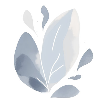 Watercolor leaves isolated on white background. Hand-drawn illustration.の素材