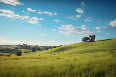 Rural landscape in Val d'Orcia, Tuscany, Italyの素材