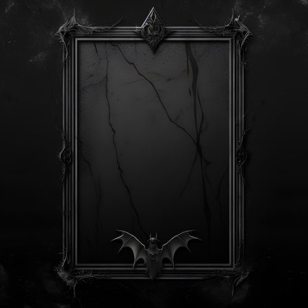 Black background with black frame and dragon. Element for design. Template for designの素材