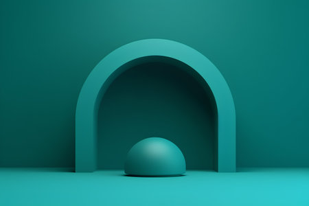 Minimalist geometrical background. Abstract 3d render illustration.の素材