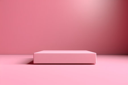 Abstract minimal scene with geometrical forms. Pink background. 3d renderの素材