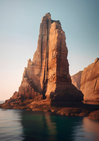 Cape Stolbchaty in the morning, Crimea, Ukraineの素材