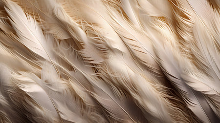 Feathers of a bird as an abstract background. Texture.の素材