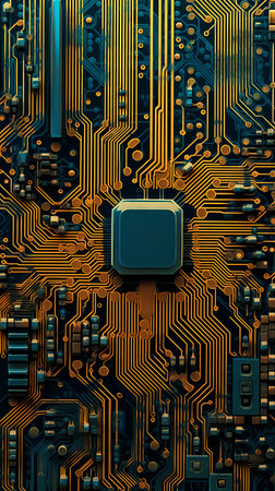 Abstract,close up of Mainboard Electronic computer background. (logic board)の素材