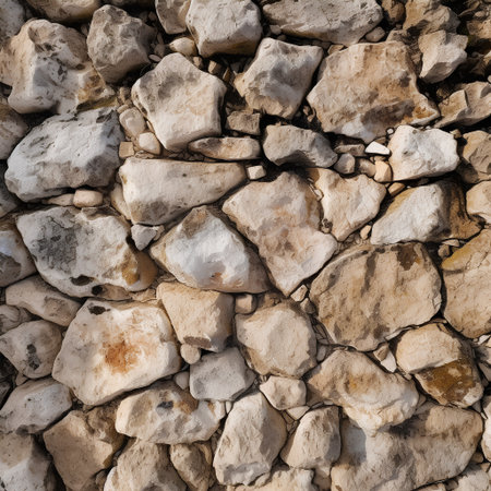 Background of natural stone wall texture. Close-up. Selective focus.の素材