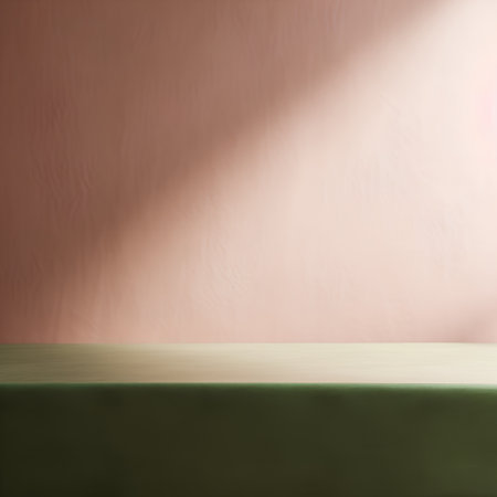 Empty green podium on pastel background. Mock up, 3D Renderingの素材