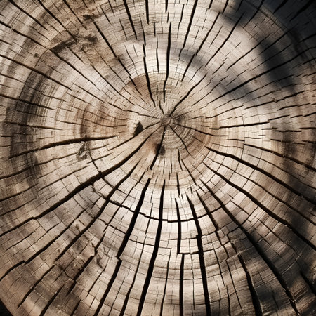 Old wood texture. Cross section of tree. Abstract background for design.の素材